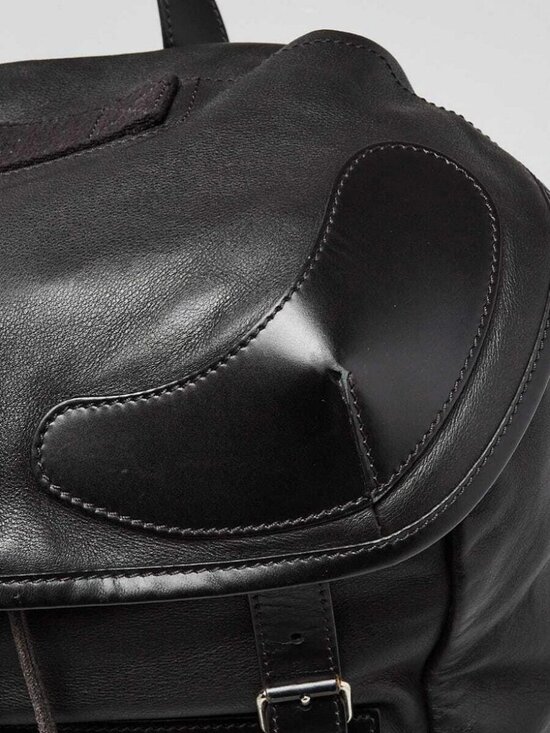 Givenchy Black Leather Drawstring Rider Backpack Bag main image 11